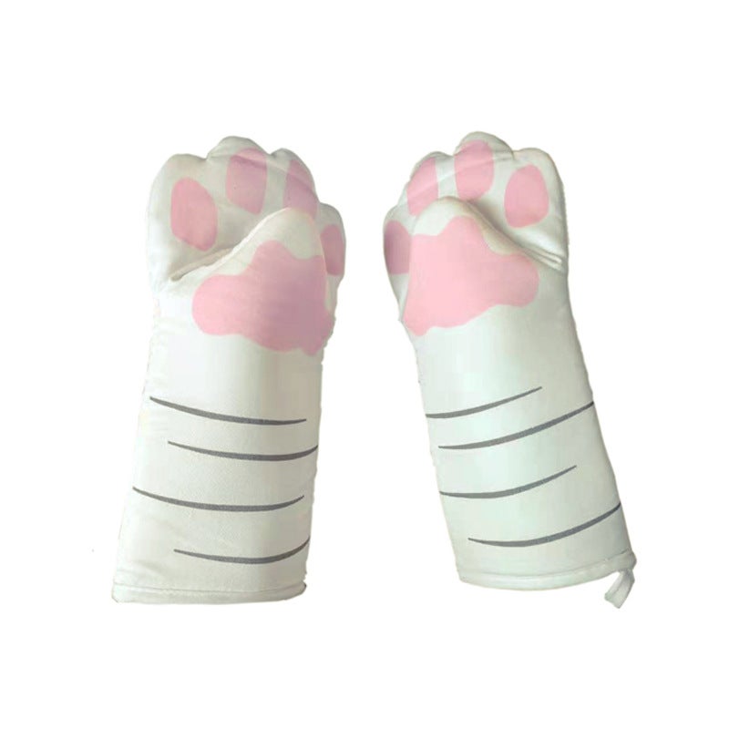 New Cotton Cat Paw Oven Gloves Heat Resistant Pair of Cat's claw gloves Pair of Cat's claw gloves