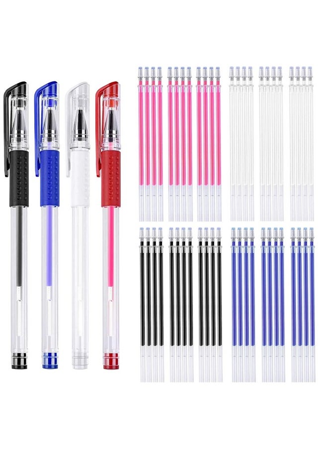JANYUN - 8 Pieces Heat Erasable Pens For Fabric With 52 Refills Fabric Marking Pens Fabric Markers For Quilting Sewing Diy Dressmaking Fabrics Tailors Chalk (60) - Image 1
