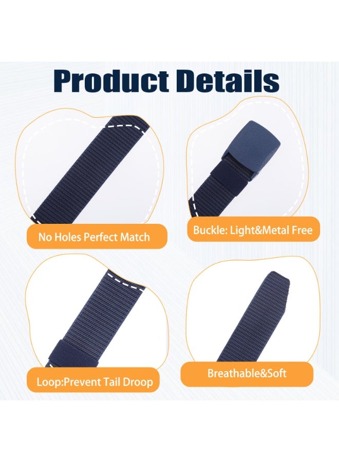 SUNSAR 6-Pack Nylon Belt - With Plastic Buckle Adjustable Belts For Jeans Pants Suits Outdoor, Hiking & Casual Belt - Image 4