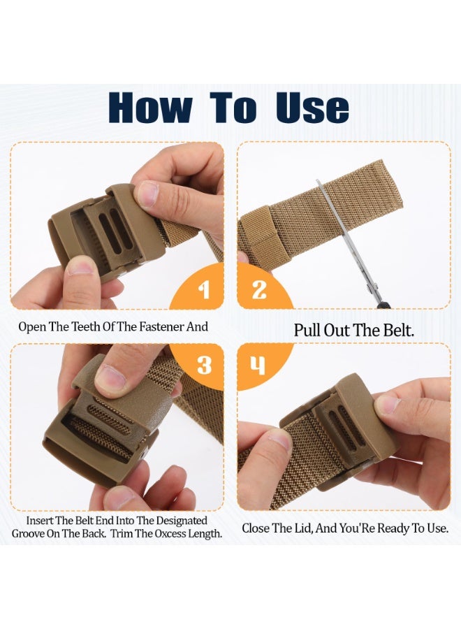 SUNSAR 6-Pack Nylon Belt - With Plastic Buckle Adjustable Belts For Jeans Pants Suits Outdoor, Hiking & Casual Belt - Image 3