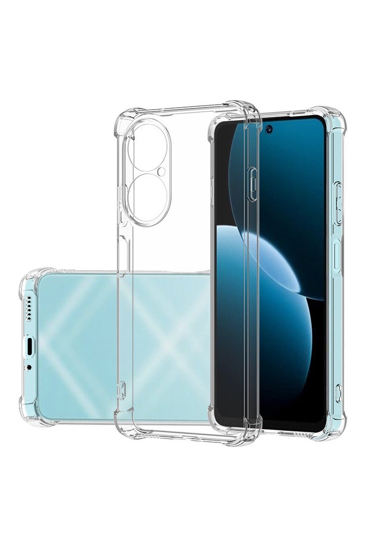 حالة لـ HUAWEI Nova Y73 4G واضحة TPU أربع زوايا غطاء الحماية العسكرية الشفافة الناعمة