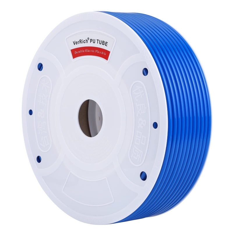VerRich Pneumatic Tubing Pipe Pu HoseBlue 6mm OD x 4mm ID 525 FT 160 Meters PU Air Hose Line Tube for Air Compressor Transfer