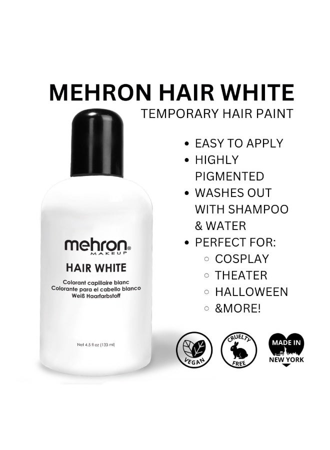 mehron صبغة شعر بيضاء قابلة للغسل من مهرون 45 أونصة 133 مل - Image 2