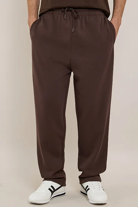 أر أند بي Solid Knit Pants with Drawstring Waist