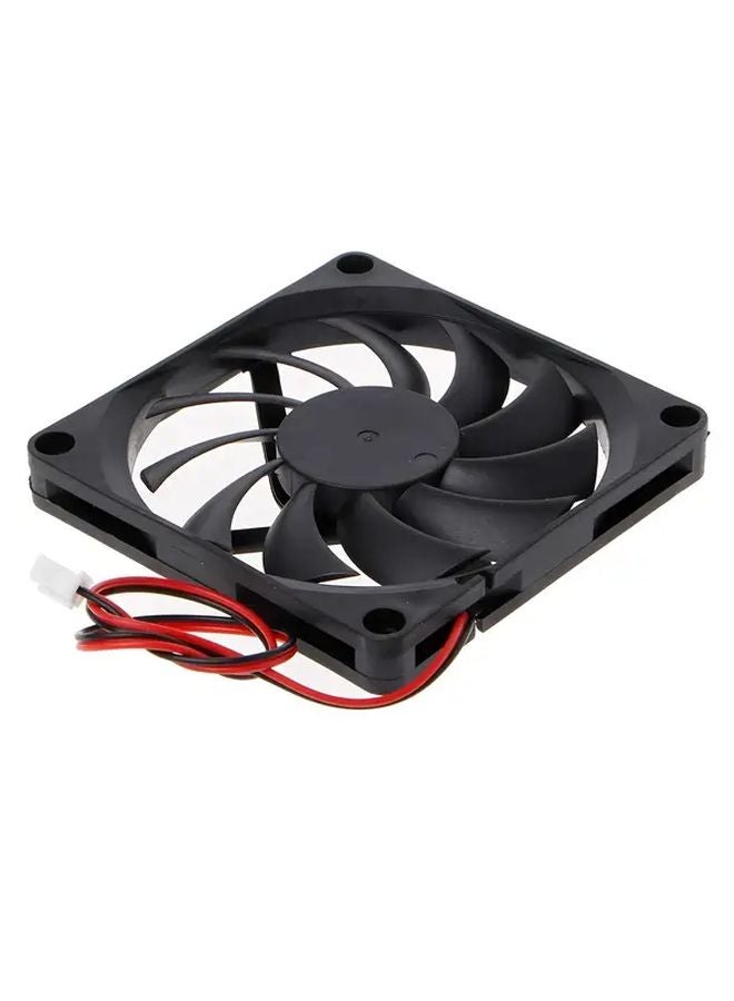 80مم × 80مم × 10مم مروحة تبريد 8010 تيار مستمر 5 فولت 12 فولت 24 فولت محمل أكمام أسود - Image 4