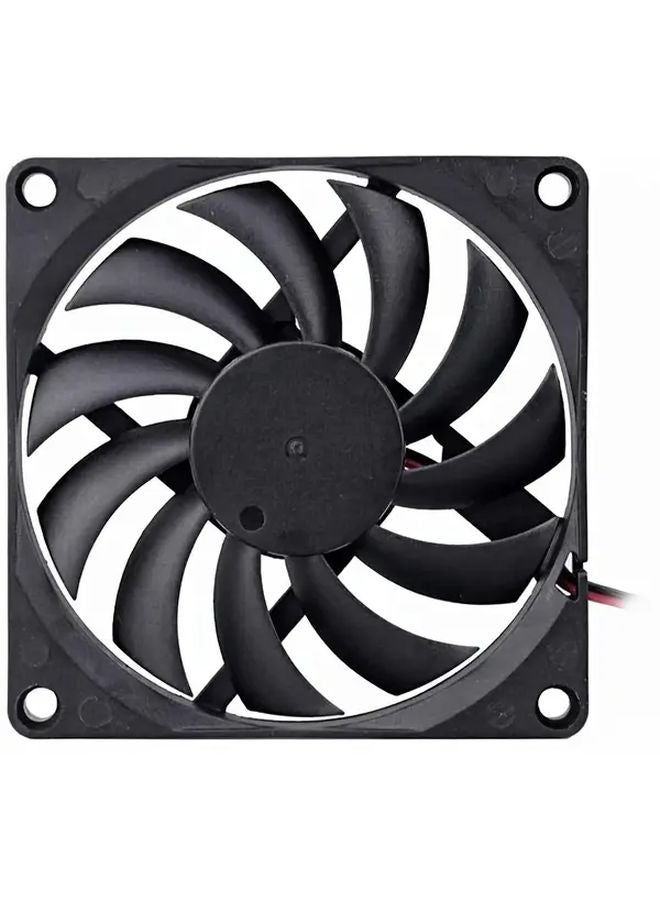 80مم × 80مم × 10مم مروحة تبريد 8010 تيار مستمر 5 فولت 12 فولت 24 فولت محمل أكمام أسود - Image 2