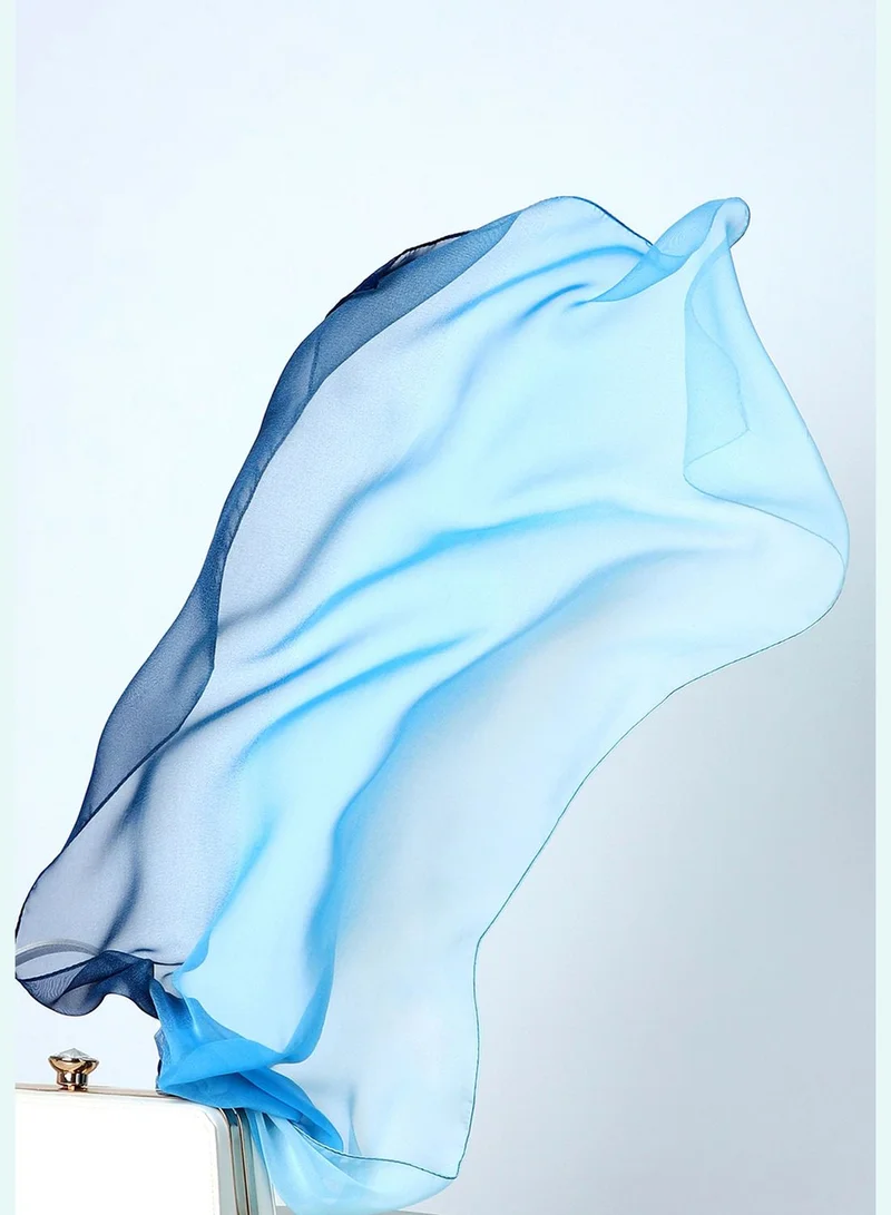 Haute Sauce Georgette Colorblock Head Scarf For Women