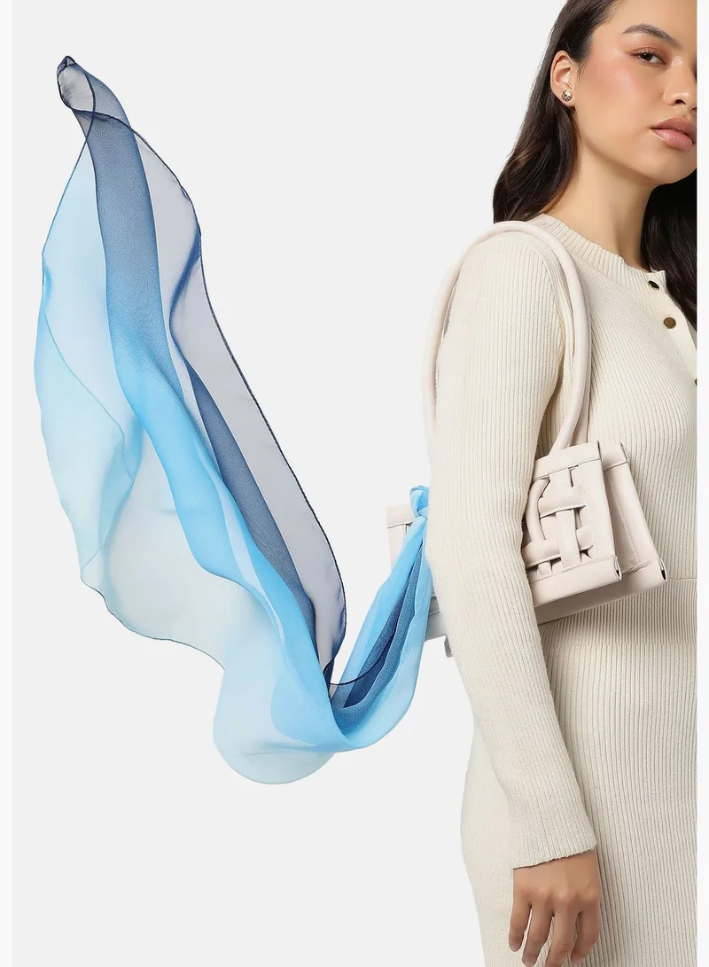 Haute Sauce Georgette Colorblock Head Scarf For Women