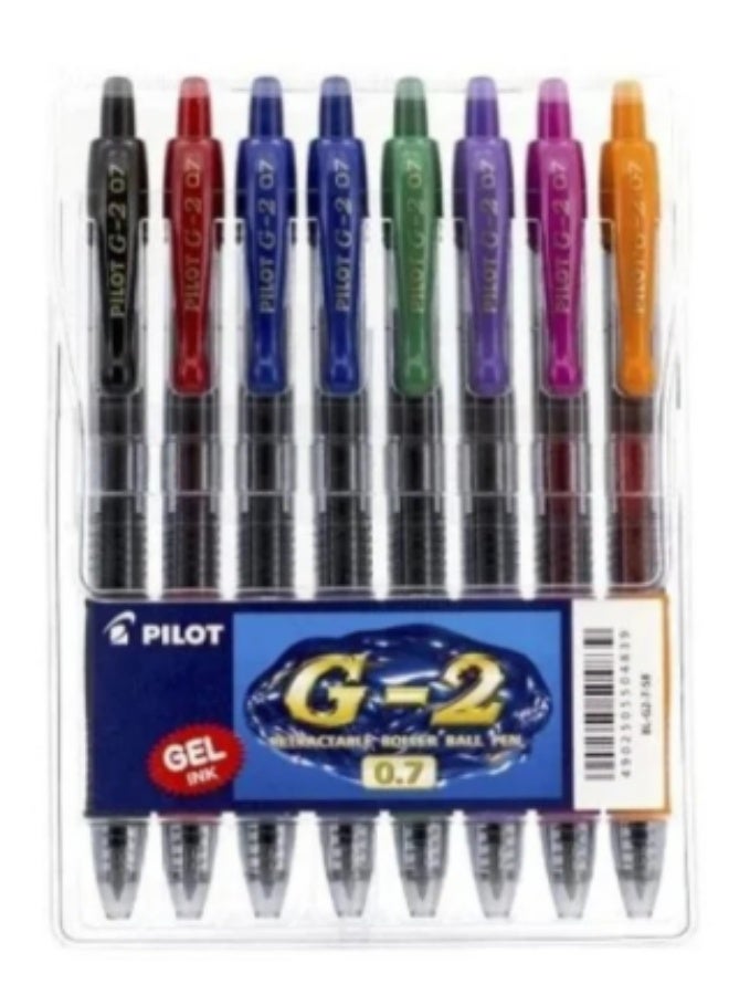 بايلوت قلم بايلوت جي تو (0.7) طقم 8 قلم