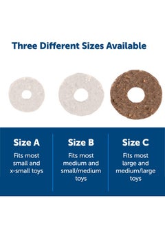 PetSafe ® Natural Rawhide Treat Ring Refills, Size C, Peanut Butter Flavor, Replacement Treats Busy Buddy Treat Ring Holding Toys  - Image 5