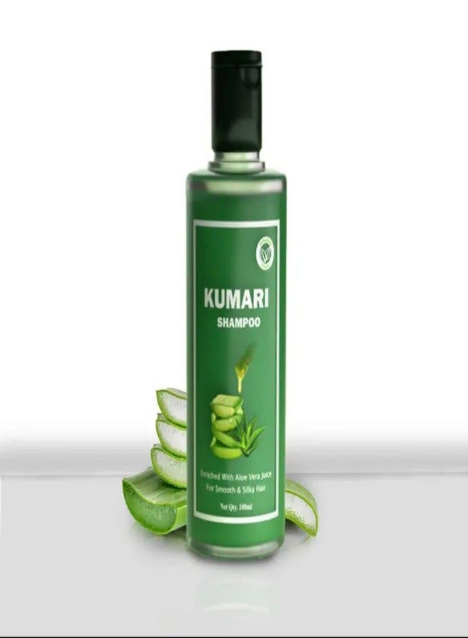 REVINTO KUMARI Naturals Pure Aloe Vera Shampoo | Zero Chemicals Soft, Smooth & Volumized Hair | Sulphate and Paraben free | Shampoo For Men & Women, 100 mL - Image 1