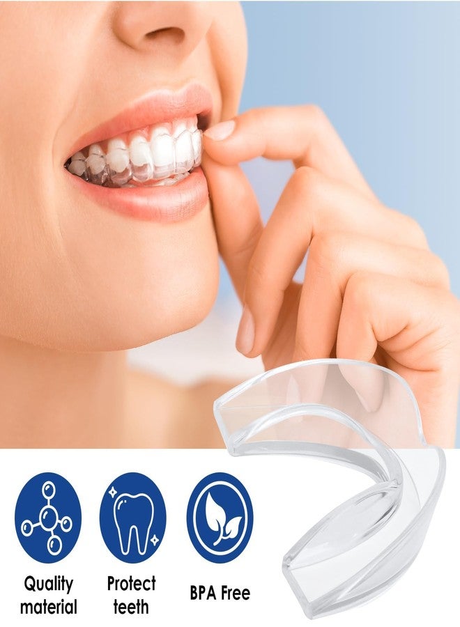Buildcon 2 Pairs Night Guards for Teeth Grinding, Comfort Fit Mouth Guard for Teeth Clenching, Dental Night Guard for Men and Women, Transparent Teeth Protection for Sleep - Image 3