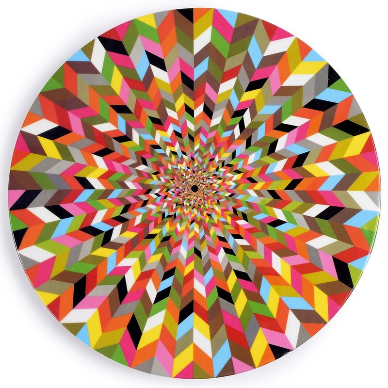 French Bull Lazy Susan Large Melamine Rotating Dinnerware Platter Turntable Table, Serving, Party, Kitchen, Organizing, Pantry, Cabinet, 15-inch, Ziggy - Image 1