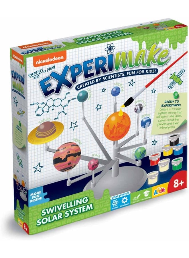 Nickelodeon Experimake Solar System Model, Space Education, Educational Toys, Create Your Own Swiveling Solar System, Experiment With Intergalactic Kit, 8 Years+