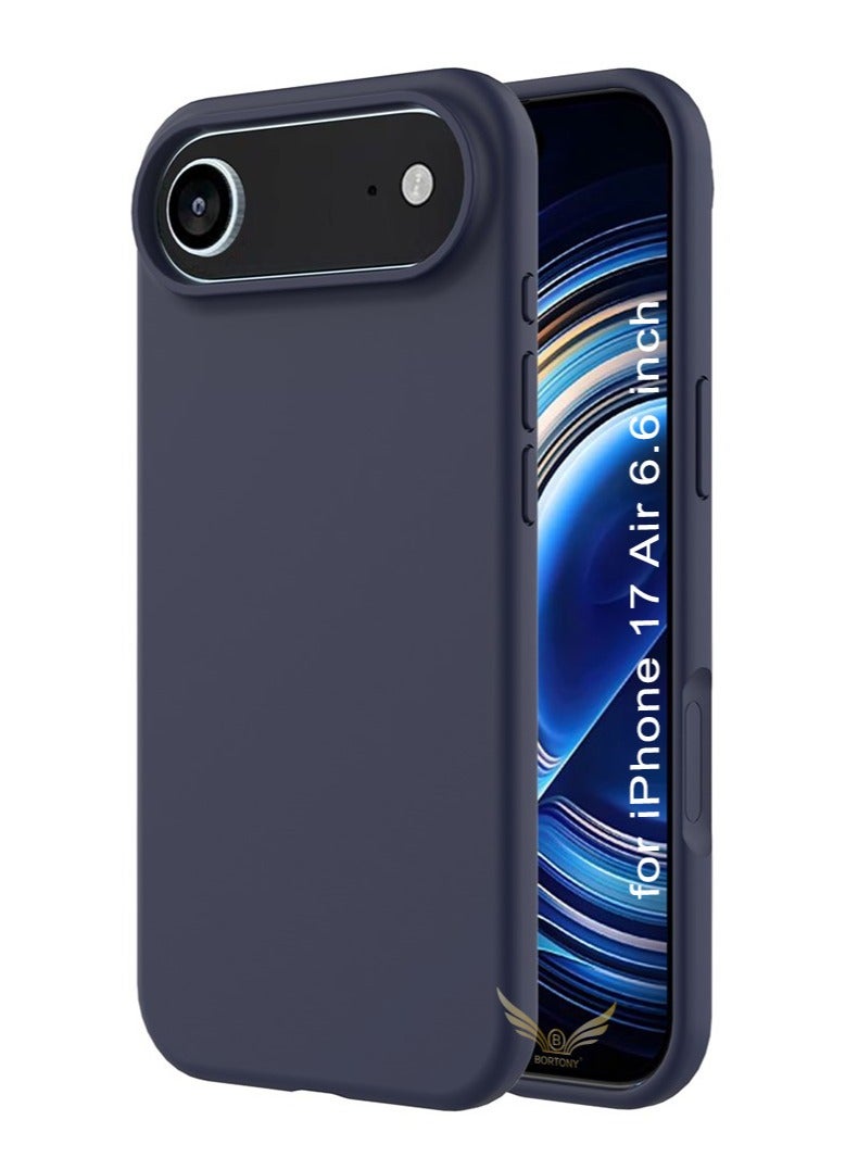 BORTONY iPhone 17 Air Cover Jelly Silicone Slim Cover for iPhone 17 Air with Inside Microfiber Lining Shockproof Protective Phone Case for iPhone 17 Air 6.6 inch