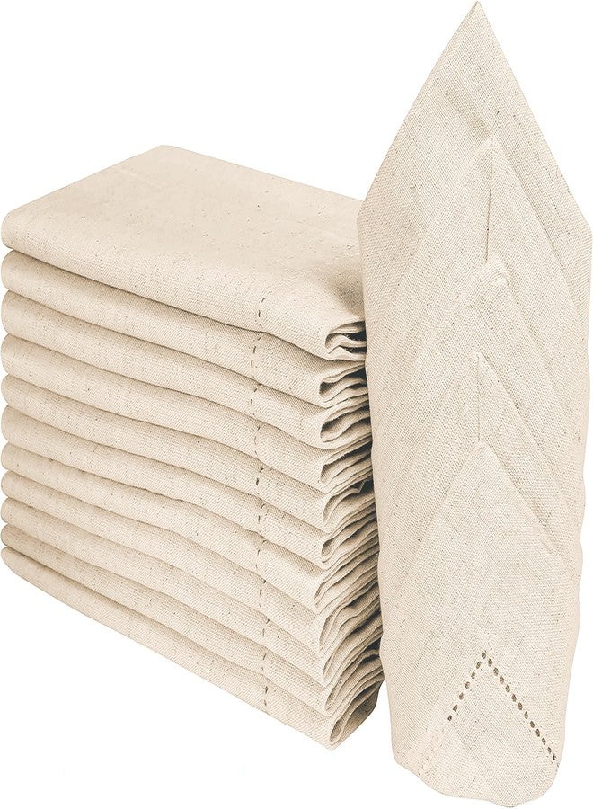 Goroly Home مجموعة مناديل كتان من الكتان، 12 منديلًا، مقاس 18×18 بوصة، قابلة لإعادة الاستخدام، لون طبيعي، مناسبة لتناول الطعام، وحفلات الزفاف، والمناسبات الخاصة، وعيد الأم، والاستخدام اليومي - قماش ناعم، متين، وصديق للبيئة - Image 5