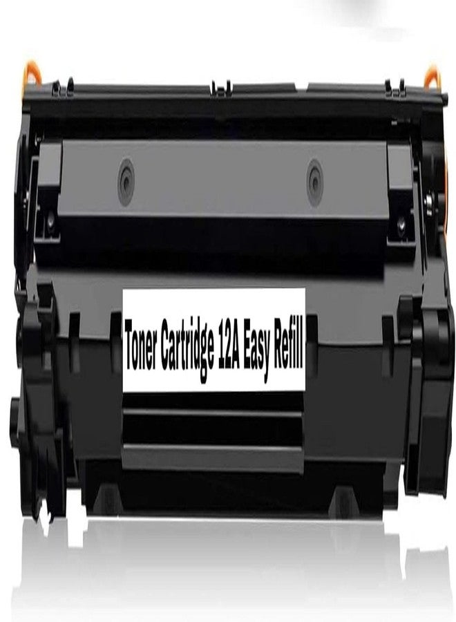 M JET TONER خرطوشة حبر ليزر M JET TONER 12A سهلة التعبئة، Q2612A، سوداء، متوافقة مع طابعات HPP LaserJet 1010، 1012، 1018، 1020، 1022، 3050، 3052، M1005، M1319F، MFP005، M1319F MFP - Image 1
