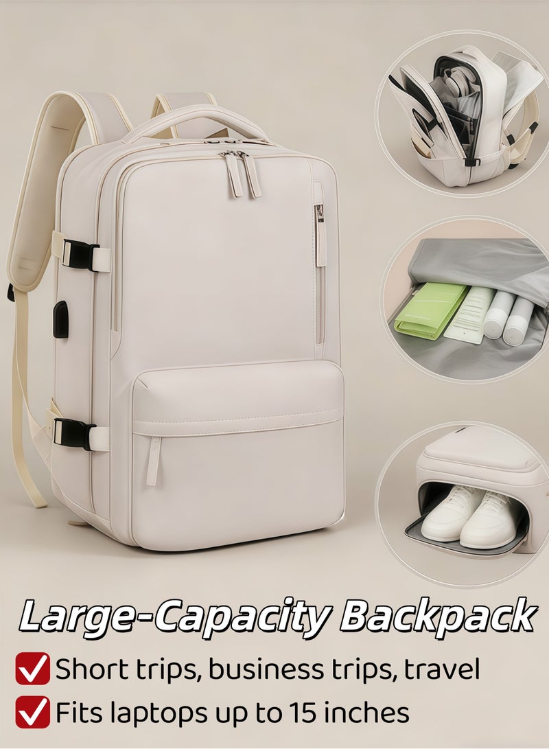 بانجي حقيبة ظهر كبيرة السعة، تناسب حقيبة ظهر كمبيوتر محمول مقاس 15 بوصة، حقيبة ظهر للأعمال مع شحن USB للرجال، حقيبة ظهر كبيرة جدًا للحمل، حقيبة كتب جامعية مقاومة للماء، حقيبة سفر في عطلة نهاية الأسبوع، حقيبة ظهر يومية للأعمال، للرحلات القصيرة، رحلات العمل، السفر - Image 1
