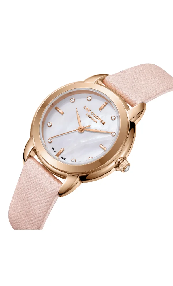 لي كوبر Women's Leather Analog Watch LC08025.420 - 32 mm