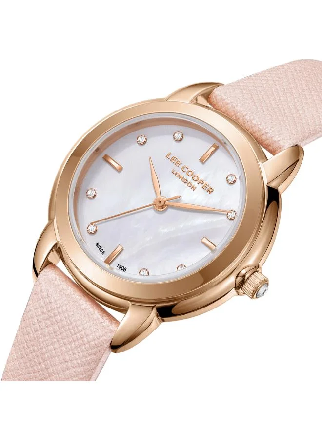 لي كوبر Women's Leather Analog Watch LC08025.420 - 32 mm
