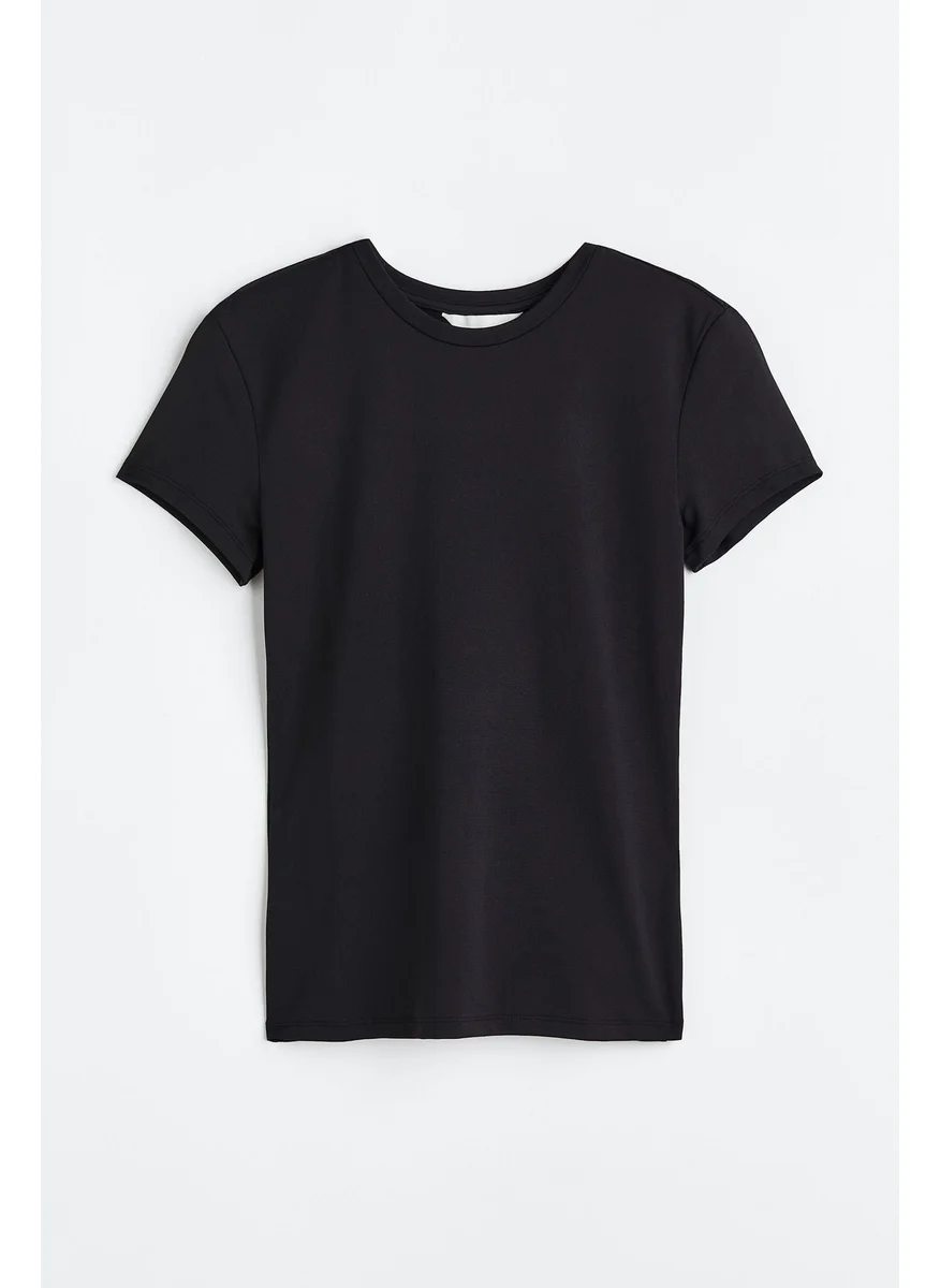 H&M Fitted Microfibre T-Shirt