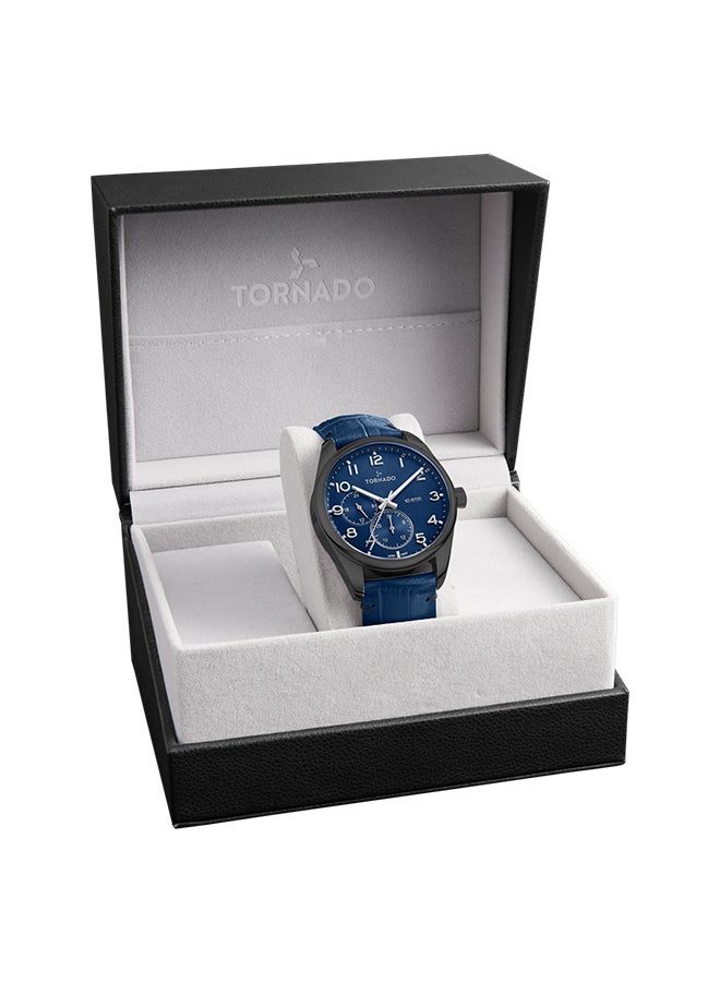 TORNADO Men's Genuine Leather Multi Function Watch T25102-XLNN - 42.5 mm - Image 4