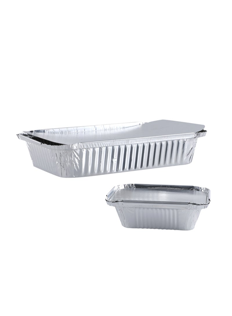 Richoos Aluminum Disposable Containers Combo Pack – Models 8389 (100 Pieces) & 8325 (100 Pieces), Durable and Food-Safe for Baking, Storing, and Serving - Image 4