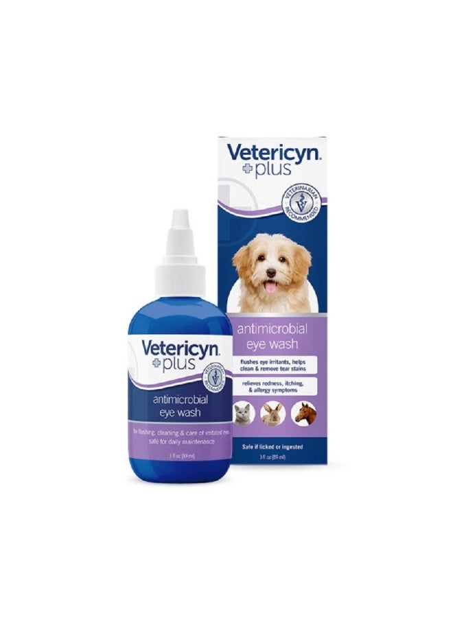Plus Antimicrobial Eye Wash For Pets - 3 oz