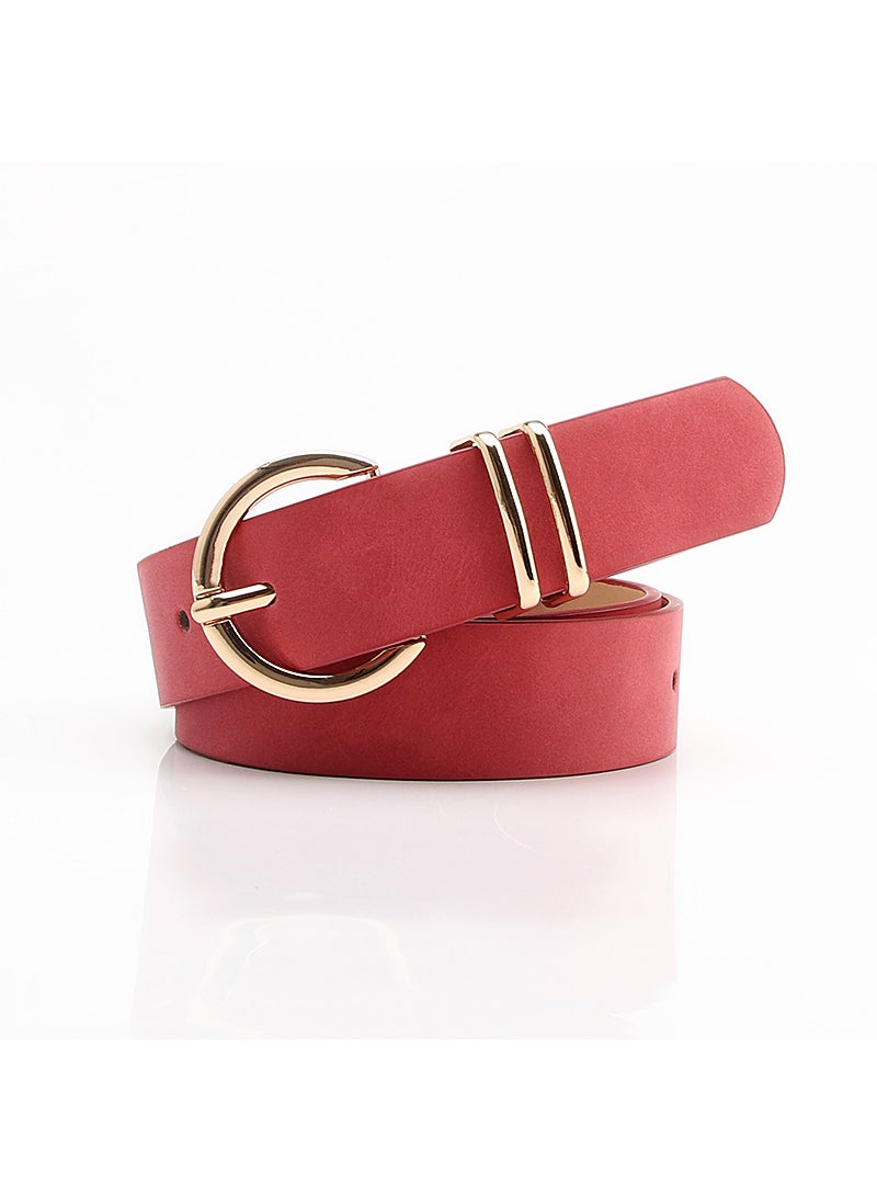 Generic - Fashion Boutique Sheepskin Belt Women Casual Jeans CAMEL - Image 1