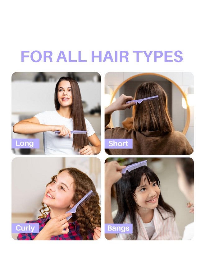 RHOS RHOS Brand Hair Comb, Double Head Folding Travel Hair Brush - Mini Pocket Size Comb for Women and Girls, Detangling Hair Comb for Purse, Bags, All Hair Types (Purple) - Image 5