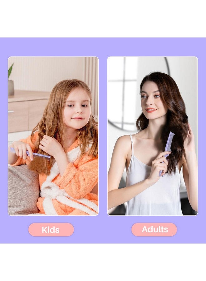 RHOS RHOS Brand Hair Comb, Double Head Folding Travel Hair Brush - Mini Pocket Size Comb for Women and Girls, Detangling Hair Comb for Purse, Bags, All Hair Types (Purple) - Image 4