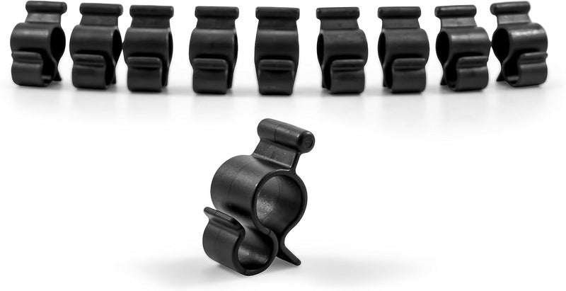 Camco Black Standard Awning Clip for Rope Light - 10 Pack - Image 1