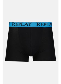 Replay Men 2 Pack Brand Logo Trunks, Blue  - Image 5