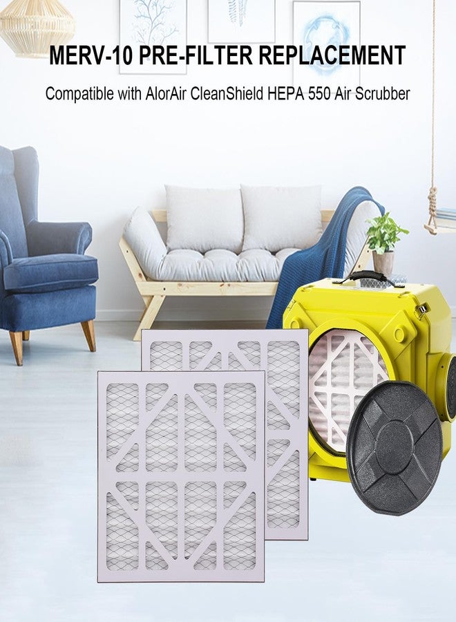 GreeSuit 5 Pack MERV-10 Pre-Filter Replacement Compatible with AlorAir CleanShield HEPA 550 Air Scrubber and Abestorm HEPA 550 Air Scrubber - 5 Pack - Image 2