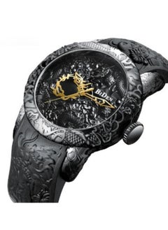 BIDEN Luxury Dragon Sculpture Men's Watch Hip Hop Quartz Watches Creative Waterproof  Watches  - Image 1