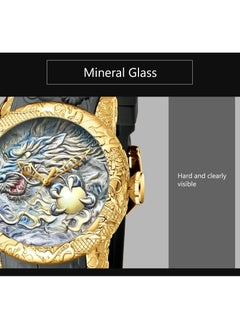 BIDEN Luxury Dragon Sculpture Men's Watch Hip Hop Quartz Watches Creative Waterproof  Watches  - Image 2