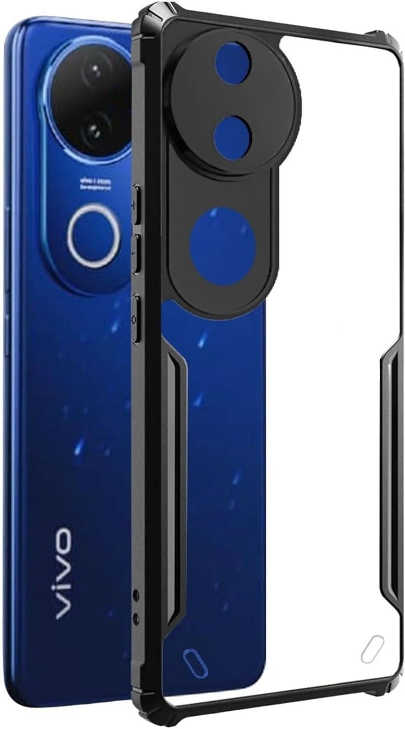 SPAZY CASE غطاء خلفي ® Vivo T4R 5G | غطاء صلب شفاف من الكريستال مع حافة TPU، غطاء حماية من السقوط لهاتف Vivo T4R 5G - Image 1