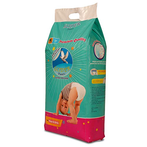 Glider Overnight Extra Absorbency Premium Diapers Pants, XL, 52 Count - Image 3