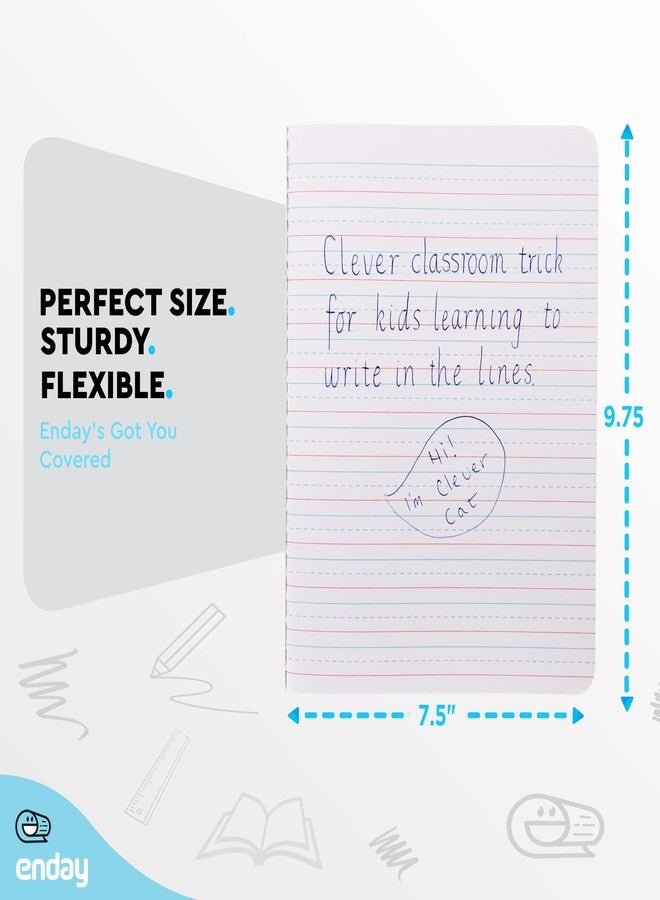 Enday Primary Composition Notebook K-2, Primary Ruled Composition Book, Primary Composition Notebook for Kids, 100 Sheets kindergarten Notebook, Blue and Purple (2 Pack) - Image 5