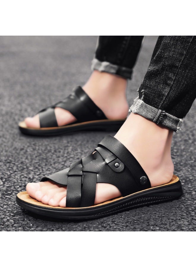 NIBEMINENT Men's Summer Outdoor Breathable Soft Bottom Sandals Trendy Beach Shoes Large Size Slip-On Slippers Casual Footwear  - Image 2