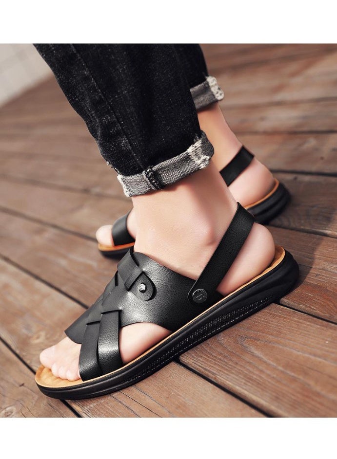 NIBEMINENT Men's Summer Outdoor Breathable Soft Bottom Sandals Trendy Beach Shoes Large Size Slip-On Slippers Casual Footwear  - Image 5