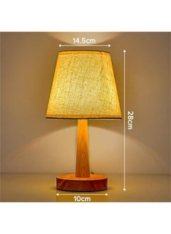 Bedside Table Lamp, USB switch cable LED Bedrooms Lamps, Nightstand Desk Lamp, Minimalist Solid Wood Round Base with Fabric Shade for Living Room, Kids Room, Office - trapezoidal cylindrical - pzsku/Z69DA7392822159723A95Z/45/_/1716861157/c7765836-46e6-4dab-9389-ddb3c7296bd8