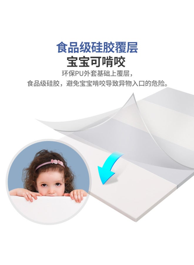 Baby Silicone Crawling Mat Thickened Household Living Room Children's Floor Mat Odourless Seamless Foldable Baby Crawling Mat - Image 3