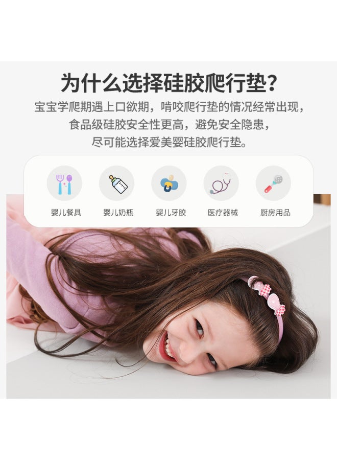 Baby Silicone Crawling Mat Thickened Household Living Room Children's Floor Mat Odourless Seamless Foldable Baby Crawling Mat - Image 2