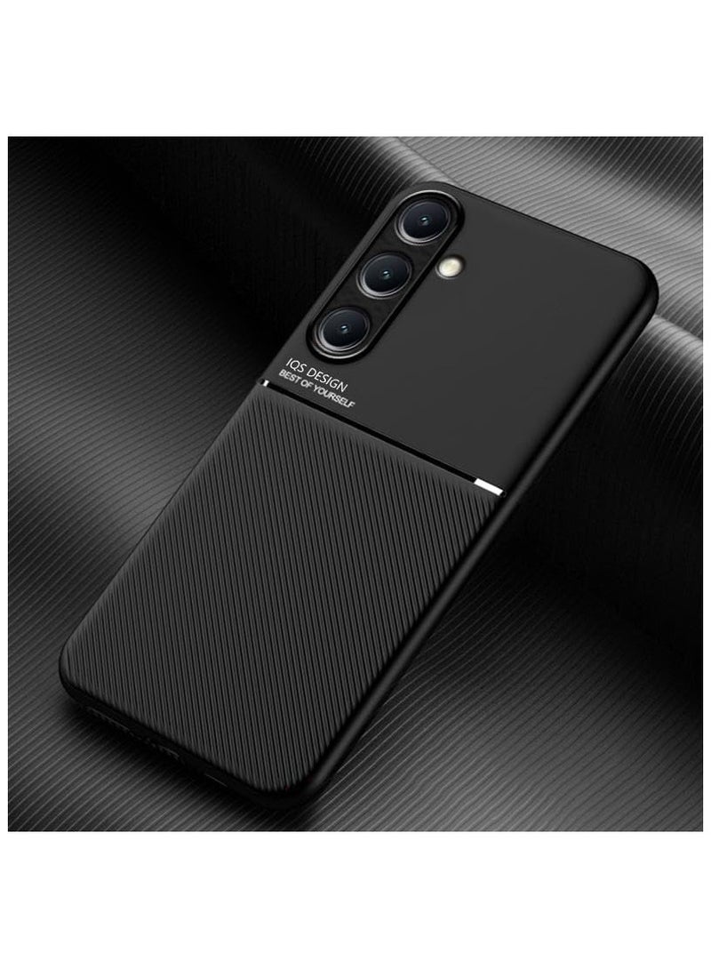 (samsung a56 cover) جراب شيلد ضد الصدمات وحماية كاملة بملمس جلدي فاخر واطار مرن مزود بحماية للكاميرا ضد الخدوش لهاتف سامسونج ايه 56 - Image 1