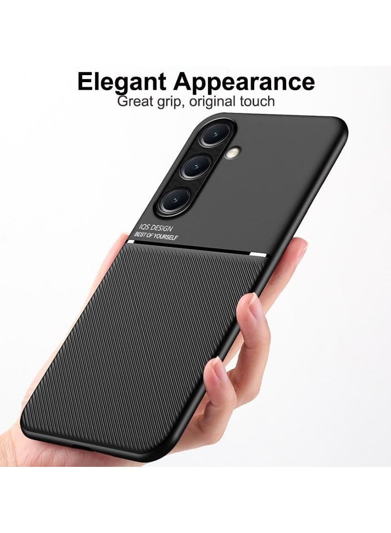 (samsung a56 cover) جراب شيلد ضد الصدمات وحماية كاملة بملمس جلدي فاخر واطار مرن مزود بحماية للكاميرا ضد الخدوش لهاتف سامسونج ايه 56 - Image 2