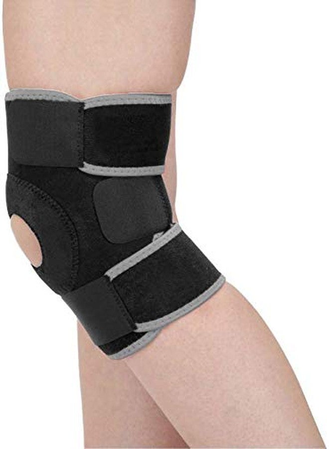 GymWar Pack of 2 Adjustable Knee Support, Free Size, Grey By GymWar - Image 4