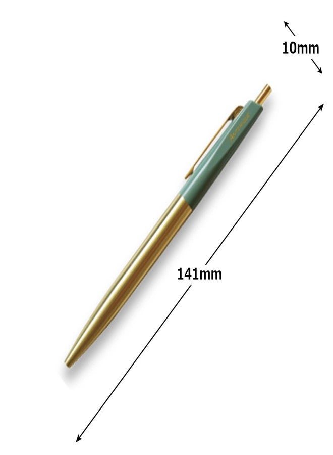 FindTape Anterique Brass Collection Ballpoint Pens Ultra-Low Viscosity, 5-7/8 in. (Sage Green) / fine / 0.5mm ball - Image 3