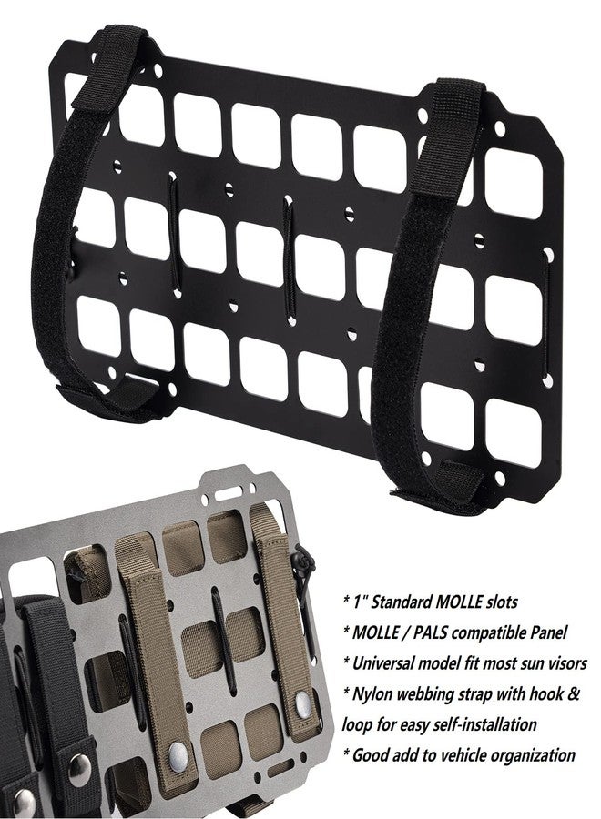 TACNEX Car Sun Visor Organizer Vehicle Rigid MOLLE Panel Tactical Gear Rack EDC Pouch Tool Holster Bag Holder Visor Cover Truck Equipment Mount Plate Modular Storage Shelf Auto Accessories - Image 4
