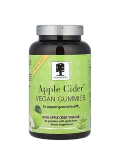 New Nordic New Nordic, Apple Cider™ Vegan Gummies, Apple, 400 mg, 60 Gummies (200 mg per Gummy)  - Image 1
